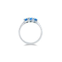 Anello Mirco Visconti Donna in Oro bianco Zaffiro blu 1.24 Ct LF503-20Z - LF503-20Z